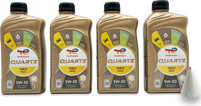 Produktbild von Total Quartz Ineo MDC | 5W-30 | 4 L | MB 229.52 | GM Dexos2 | Opel | Motoröl | mit Trichter