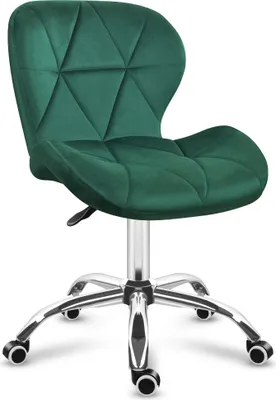 Produktbild von MARK ADLER Future 3.0 | Drehstuhl Bürostuhl Polsterstuhl | Höhenverstellbar bis 130 kg belastbar Samt Velours | Homeoffice Schminktisch | Grün
