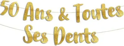 Produktbild von Glitterbanner 50 Jahre Geburtstag - Festliche Dekoration