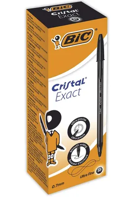 Produktbild von BIC Cristal Exact Schwarz Stick-Kugelschreiber Ultrafein 20 Stück(e)