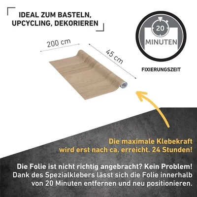 Produktbild von Perfect Fix® Klebefolie Kiefer taupe - 67,5x200cm