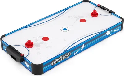 Produktbild von GOPLUS Tisch Airhockey 101 CM, Indoor Luftkockeytisch mit leistungsstarkem 12V Lüfter, 2 Pucks, 2 Schläger, 2 Zählwerke, Airhockeytisch für Wohnzimmer
