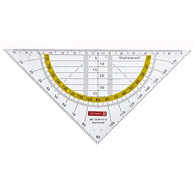 Zdjęcie produktu dla Geodreieck 16 cm transparent biegsam