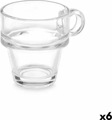Obrázek produktu pro Průhledný skleněný pohár 90 ml (6 kusů)