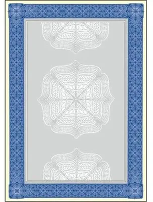 Predtlačený papier, A4, 185 g, SIGEL "Diplom", modrý