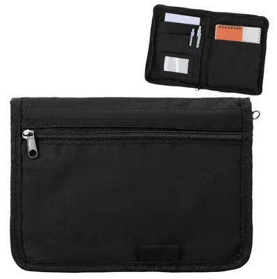 Produktbild von Fahrzeugmappe Dokumentenmappe A5 24 x 17,5 cm Schwarz Oxford-Stoff mit 5 Fächern