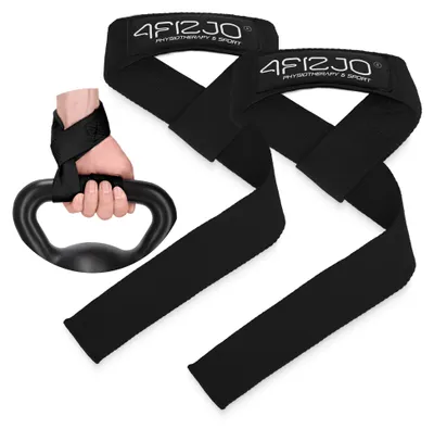 Produktbild von 4FIZJO 60×4 cm Trainingsgurte Deadlift Handgelenk, Baumwolle, 2 Stück