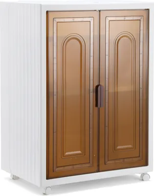 Immagine prodotto di Aopunly scatola di immagazzinaggio pieghevole, scatola di immagazzinaggio a 3 livelli con porta e ruote per cucina, ufficio e soggiorno, bianco