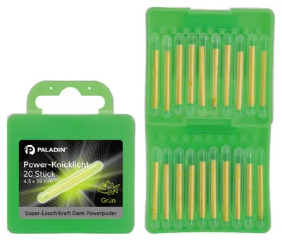 Produktbild von Paladin Angelzubehör Knicklichter Power Box grün 20 Stück