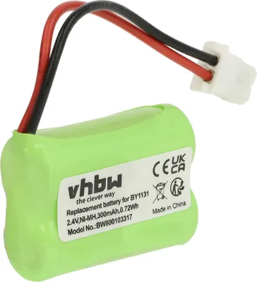 Produktbild von vhbw Akku kompatibel mit Motorola MBP16, MBP16/2, MBP11 Babyphone Babytalker (300 mAh, 2,4 V, NiMH)