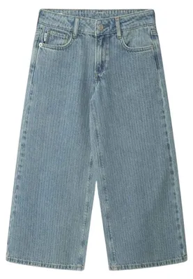 Productafbeelding van Pepe Jeans meisjesbroek met wijde pijpen, model Lexy Stripe, blauw (denim), maat 16 jaar