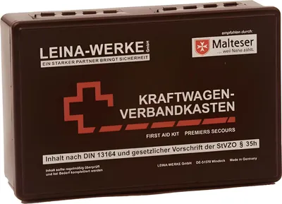 Produktbild von LEINA KFZ Verbandkasten Standard Inhalt DIN 13164 schwarz