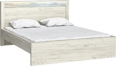 Produktbild von Bett 160x200 cm modern in Esche weiß mit LED Beleuchtung INGENIO-161