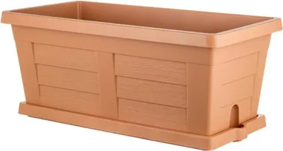 Produktbild von BAMA Legno Pflanzgefäß und Schale, 80 cm, Terrakotta
