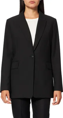 Produktbild von s.Oliver 01.899.54.X056.9999.46, Weiblich, Regular fit, Kleidungsknopf, Elasthan, Polyester, Viskose, Schwarz