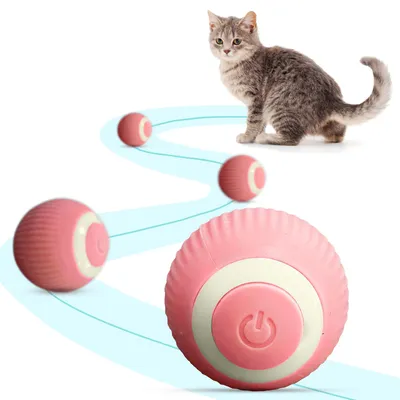 Produktbild von Interaktives Katzenspielzeug Ball Elektrisch für Katzen - pink, Farbe:Pink