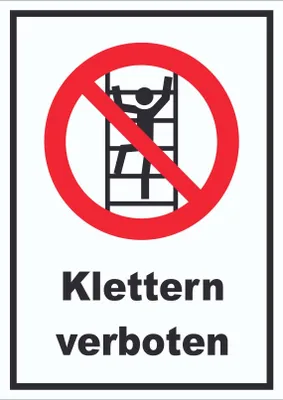 Produktbild von Schild Klettern verboten A3 (297x420mm)