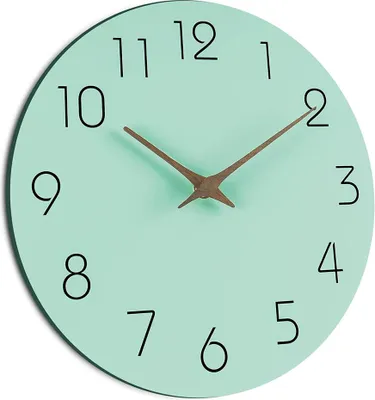 Produktbild von Geräuschlose digitale Wanduhr, schlichte dekorative Wanduhr (25 cm) für Wohnzimmer und Küche