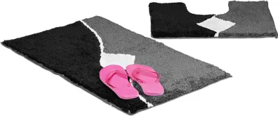 Immagine prodotto di relaxdays Set da bagno 2 pezzi con motivo grafico