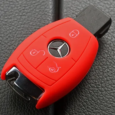 Produktbild von Auto Schlüssel Hülle Silikon Schutz Cover Rot kompatibel mit Mercedes Benz E-Klasse W212 S212 C207 A207 CLS CLA 117 B-Klasse W242 W246 A-Klasse W176 S-Klasse W221 V-Klasse W447