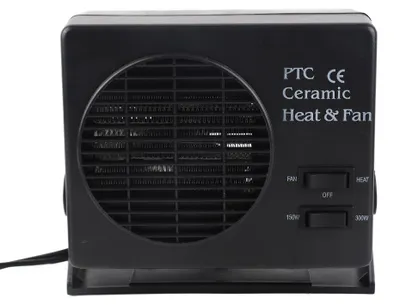 Zdjęcie produktu dla Przenośny ogrzewacz samochodowy 12 V, 300 W, z funkcją odmrażania – ceramiczny wentylator grzewczy do samochodu, kolor czarny