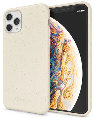 Produktbild von NALIA Handy Hülle für iPhone 11 Pro Max, Nachhaltig Abbaubar Öko Case Cover Weiß
