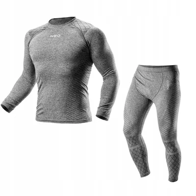 Produktbild von NEO TOOLS Thermounterwäsche Herren Set Gr. S-3XL | Atmungsaktiv, Thermoaktiv, Winter Thermowäsche, Feuchteabführend Gewebestruktur - Größe: S/M