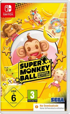 Produktbild von SEGA Code à télécharger - Super Monkey Ball Banana Blitz HD, Nintendo Switch, E10+ (Jeder über 10 Jahre), Physische Medien