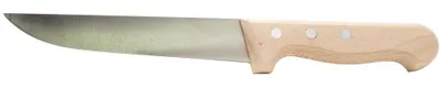 Produktbild von Mattenmesser Form B, 150 mm Klingenlänge, rostfreier Edelstahl, ergonomischer Holzgriff für Isoliertechnik
