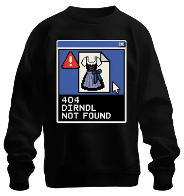 Productafbeelding van 404: Dirndl niet gevonden. , Wiesn, traditionele kleding, lederhosen, sweatshirt, trui, zwart, maat L