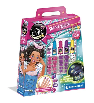 Produktbild von Maniküre-Set für Kinder, das im Dunkeln leuchtet – Nagellack, künstliche Nägel und Aufkleber