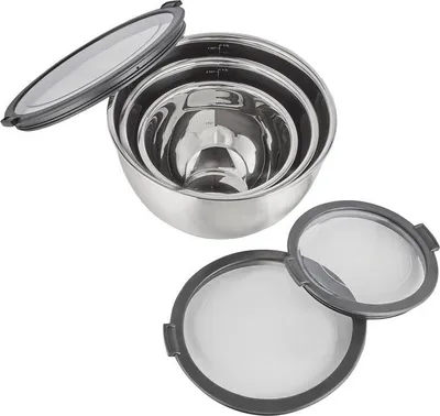 Produktbild von Rührschüssel Set, 3-teilig, 0,95/2,0/3,5 ltr., Chromnickelstahl 18/8
