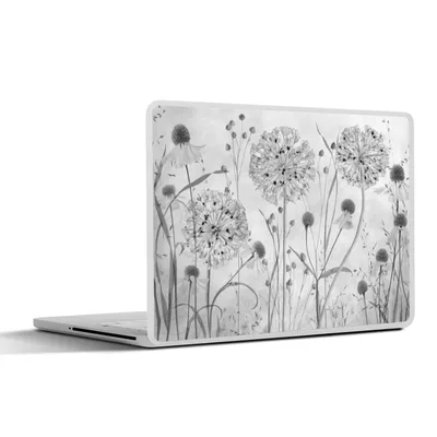 Produktbild von MuchoWow® Laptop Aufkleber Sticker Cover Natur - Stilleben - Schwarz und weiß 36.5x27.5 cm - Laptop-Sticker