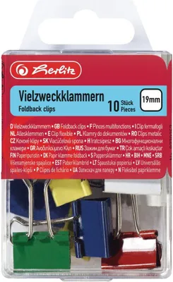 Produktbild von Herlitz Vielzweckklammer Metall farb sort. 60BI 10er Hängeb.