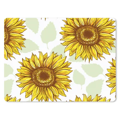 Produktbild von MuchoWow® Mauspad Mousepad Sonnenblume - Muster - Blumen 40x30 cm - Mousepads - Maus Mat - Pad - Mausunterlage - Anti Rutsch
