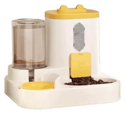 Zdjęcie produktu dla Podajnik Automatyczny Dla Zwierząt Karma/Woda 1600Ml/800Ml Żółty