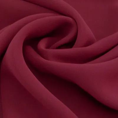 Produktbild von Chiffon Stoff Meterware dunkelrot