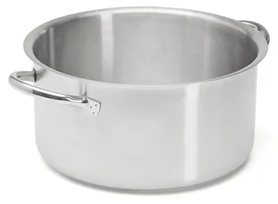Edelstahl-Kochtopf ohne Deckel, Ø 28 cm, silber