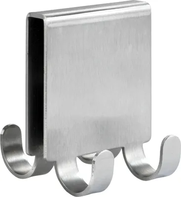 Produktbild von WENKO Dusch Haken Vieste Duo Edelstahl Duschwand Handtuch Bademantel Halter Bad