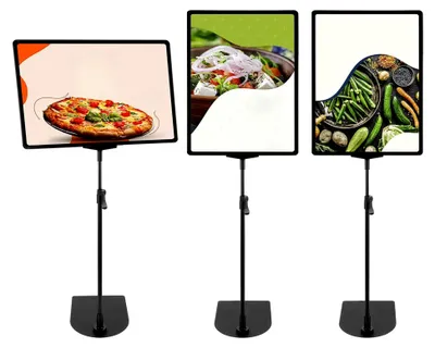 Produktbild von 3 Stück Infoständer DIN A3 420x297mm, Höhenverstellbar Plakatständer, Kundenstopper Bilderständer für Anzeigen, Partys, Menü