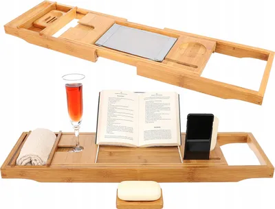 Obrázok produktu pre Ruhhy Bambusový podnos na vaňu 75-112 cm
