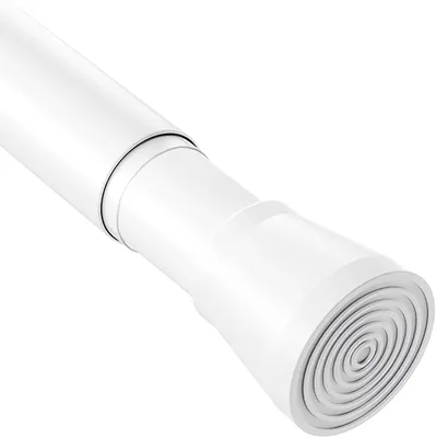 Image de Rideau de douche - 190 cm - Sans perçage - Réglable - Blanc