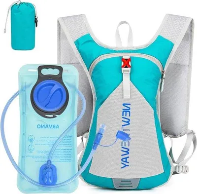 Productafbeelding van Opvouwbare rugzak met drinkreservoir - Rugzak voor sport en outdooractiviteiten - Uni - 2 liter