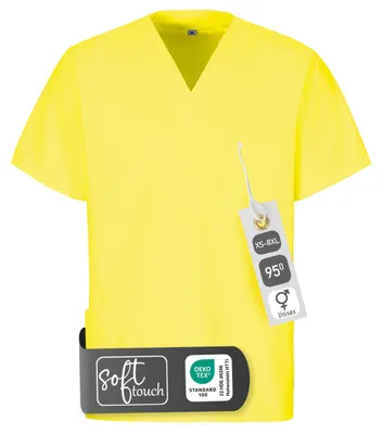 Produktbild von Schlupfkasack, uni, zitronengelb, 4XL : 4XL : zitronengelb : 50% Baumwolle 50% Polyester