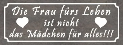 Produktbild von vianmo Holzschild 10x27 cm Frau ist nicht mädchen für alles Spruch Zitat