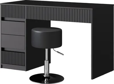 Zdjęcie produktu dla Toaletka Vicco Omira Czarny 120 cm z taboretem, Model 50581