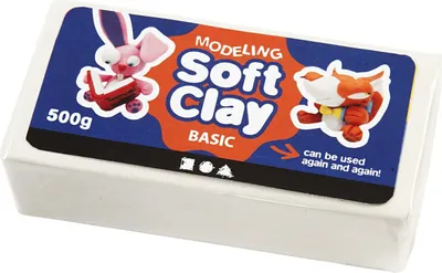 Image de Creativ Company CC Argile molle 500 gr Blanc