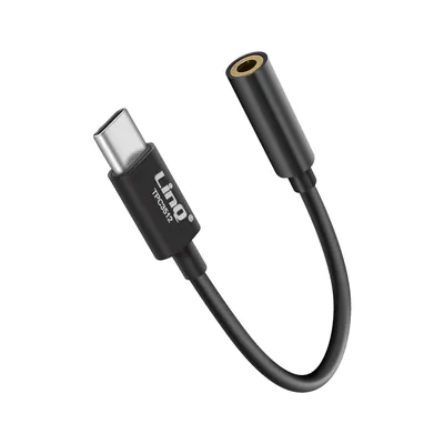 Immagine prodotto di Adattatore USB-C / jack da 3,5 mm compatto, alta qualità del suono, LinQ - Nero