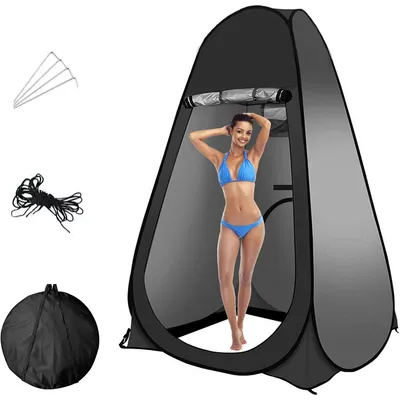 Produktbild von Pop Up Duschzelt, Camping Toilettenzelt Umkleidezelt UV-Schutz,120*120*190cm,Mobile Tragbar mit Tragetasche, Camping Duschkabine für Camping & Beach