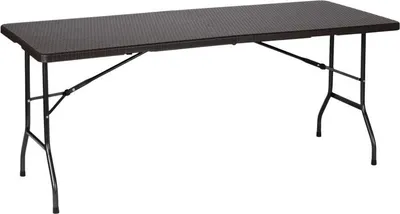 Image de Table de banquet pliante pour jardin, 180 cm, en rotin, MultiGarden